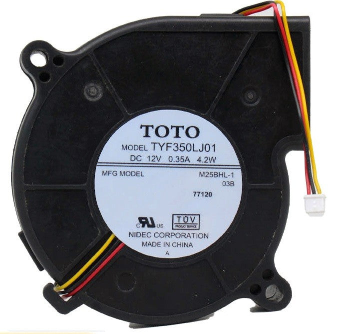 TOTO TYF350LJ01 12V 0.35A 4.2W 3wires Cooling Fan TOTO TYF350LJ01 12V 0.35A 4.2W 3wires Cooling Fan